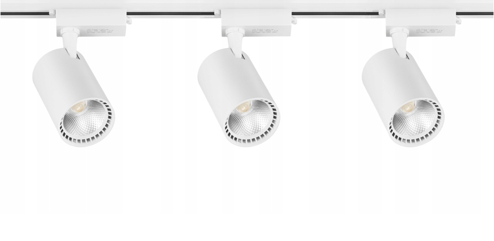 3x Lampa + szynoprzewód do lokalu reflektor LED BC Kolor biały