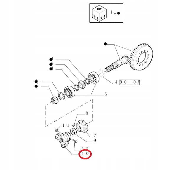 CA0132707 - ФЛАНЦЕВЫЙ ВАЛ ПЕРЕДНИЙ KOMATSU WB91R-2 WB93R-2 WB97R-2