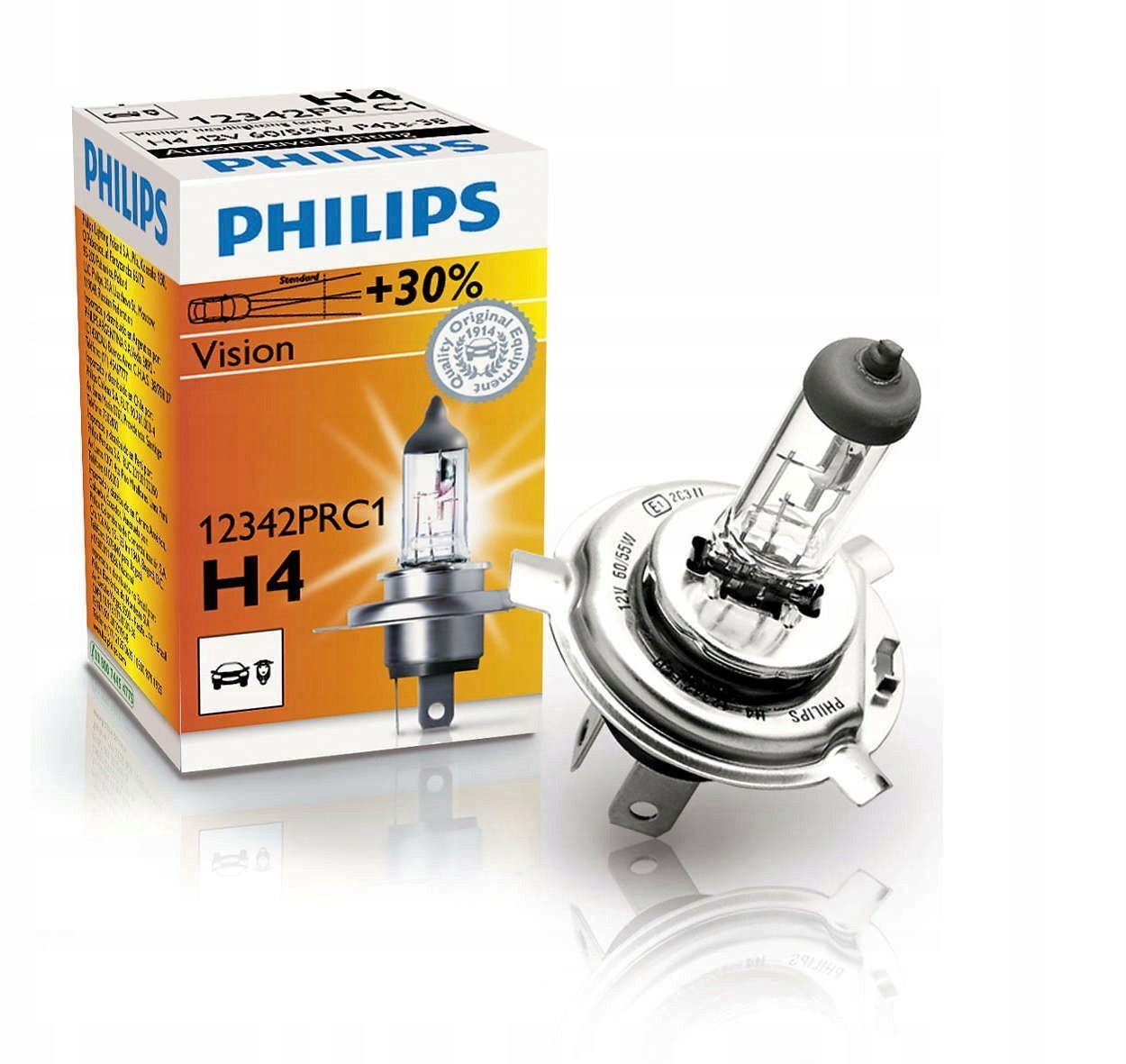 

Żarówka H4 60/55W 12V Philips Premium +30% Vision