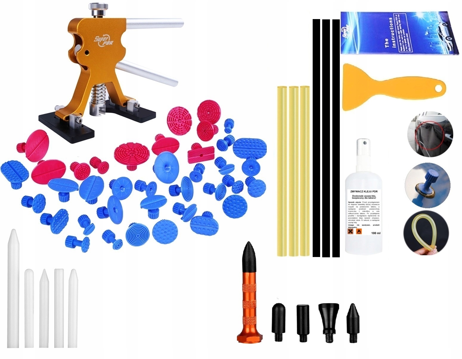 Puller Pdr oprava bez lakování bity