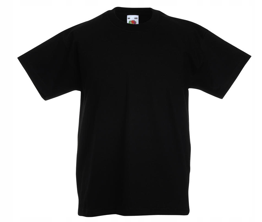 DZIECIĘCA KOSZULKA T-SHIRT FRUIT - 20 KOLORÓW 128 Kolor czarny