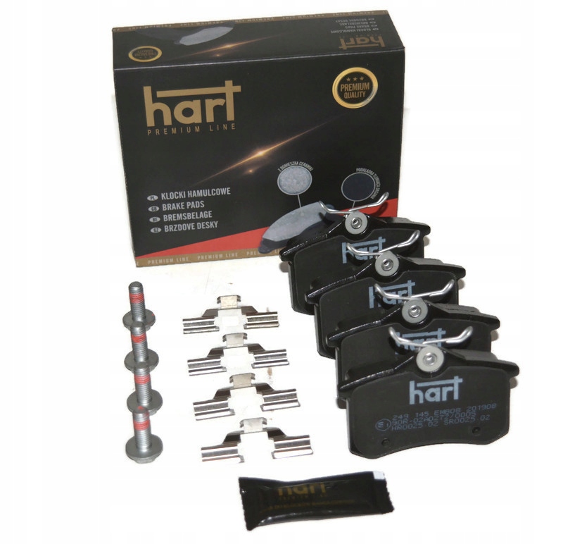 KLOCKI HAMULCOWE TYŁ TYLNE CERAMIC zam. GDB1330 Producent części Hart