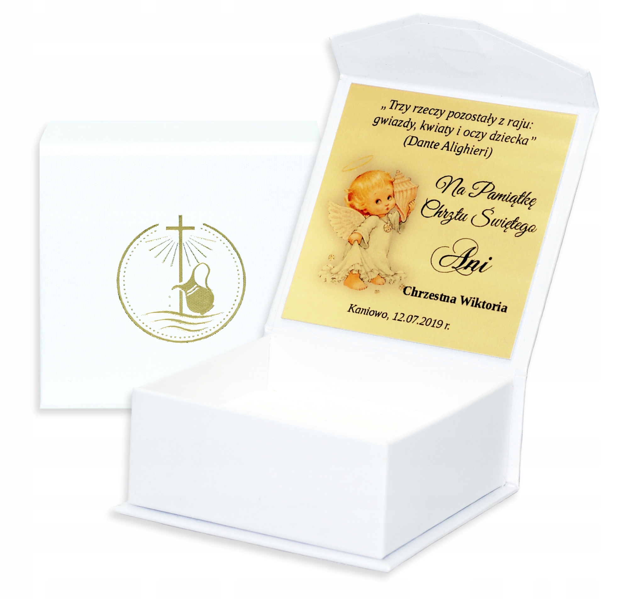 PAMIĄTKA CHRZTU CHRZEST ŚWIĘTY SW ANIOŁKI ZESTAW ! Materiał Srebro Pozłacany