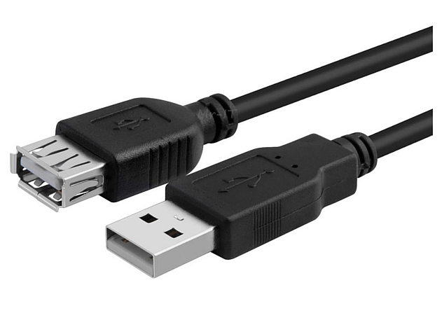 KABEL USB 2m HIGH SPEED FERRYT PRZEDŁUŻACZ czarny Długość kabla 2 m