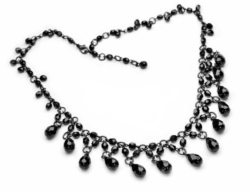 

Naszyjnik Czarny Choker Kryształy Wesele Jablonex