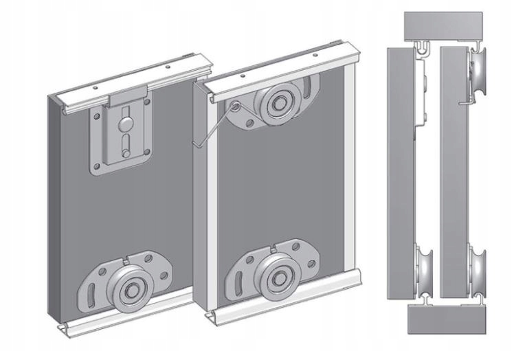 

System drzwi przesuwne szafa 1m/2 sk Mini Bimak