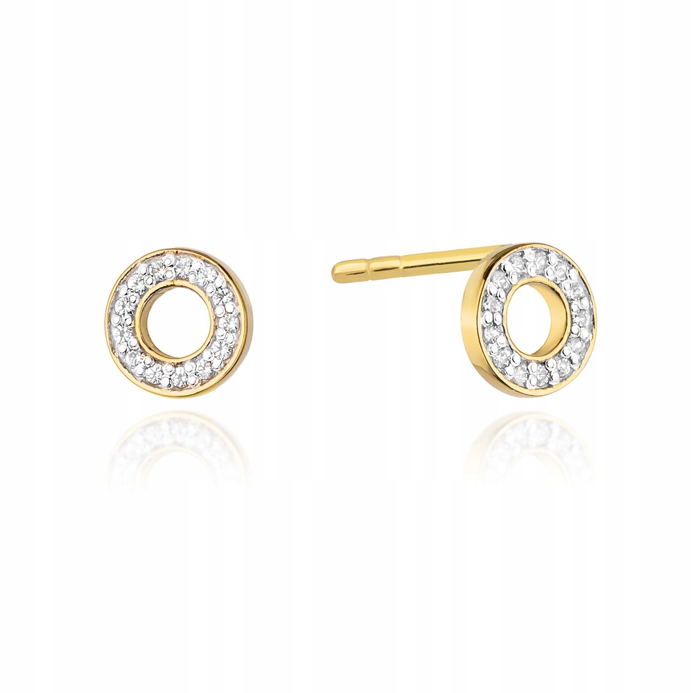 

Złote kolczyki z diamentami brylantami 0,13 ct