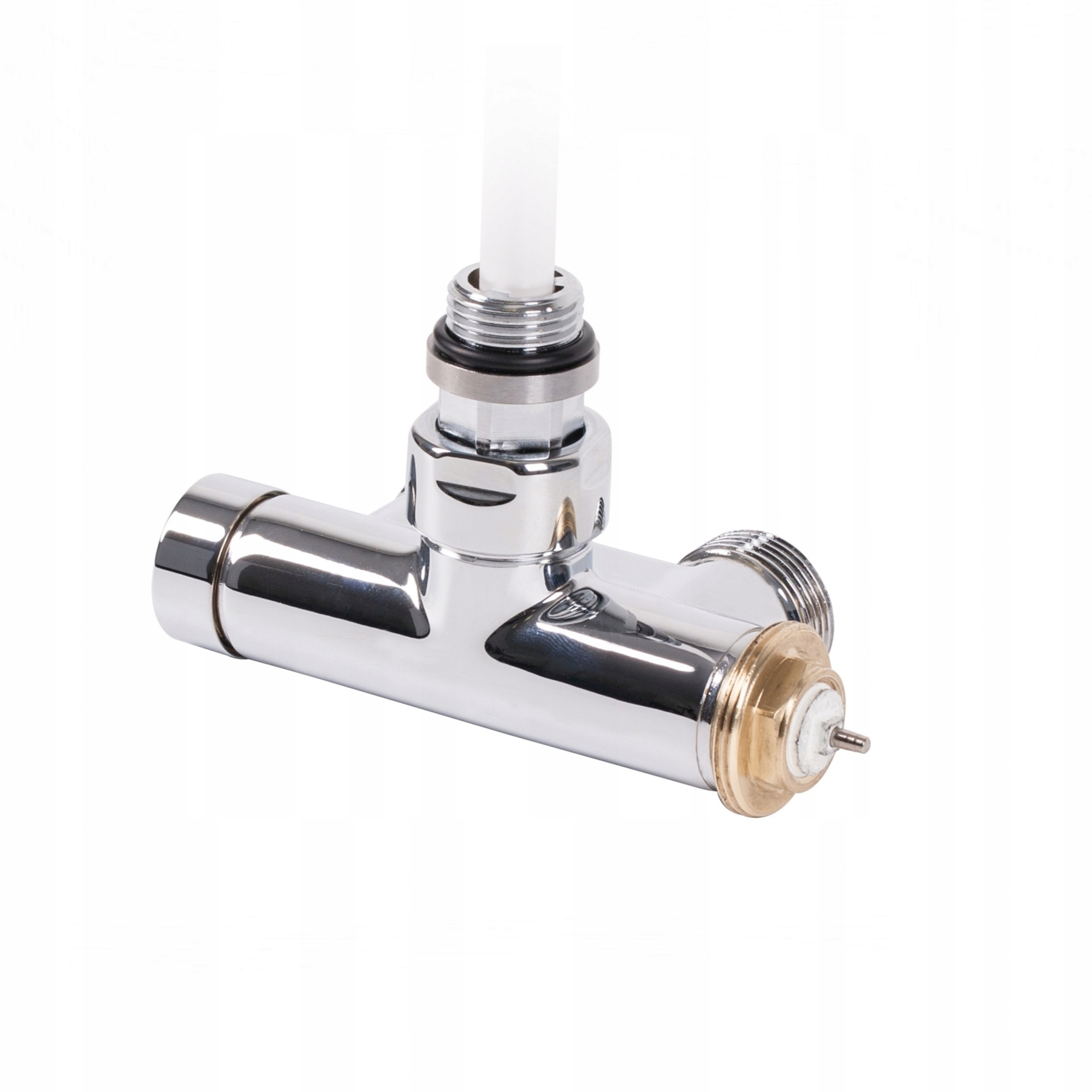 Termostatický štvorcestný ventil, rozstup 40 cm, ľavý Chrom Poletti