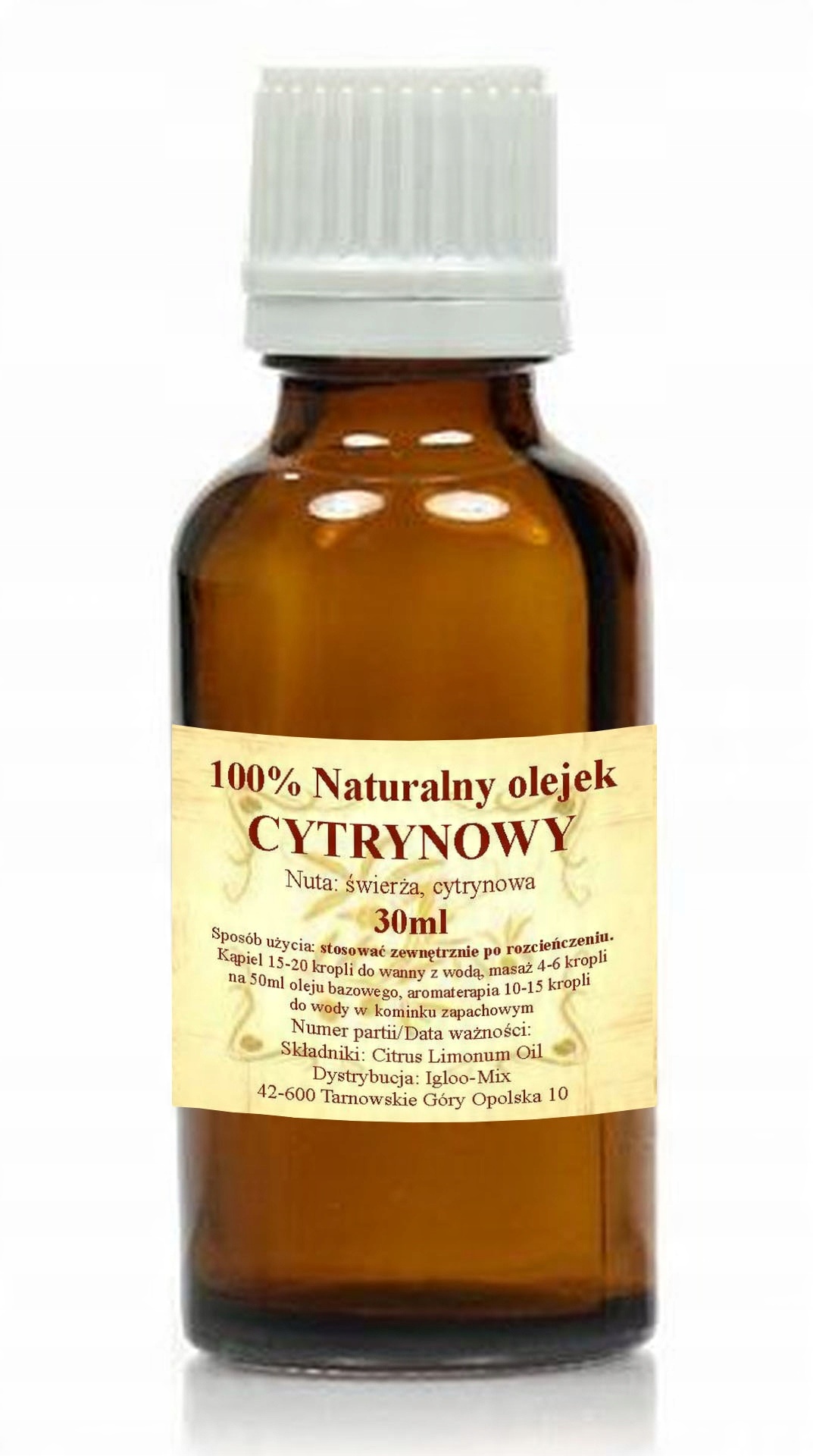 

Olejek Eteryczny Cytrynowy 30ml