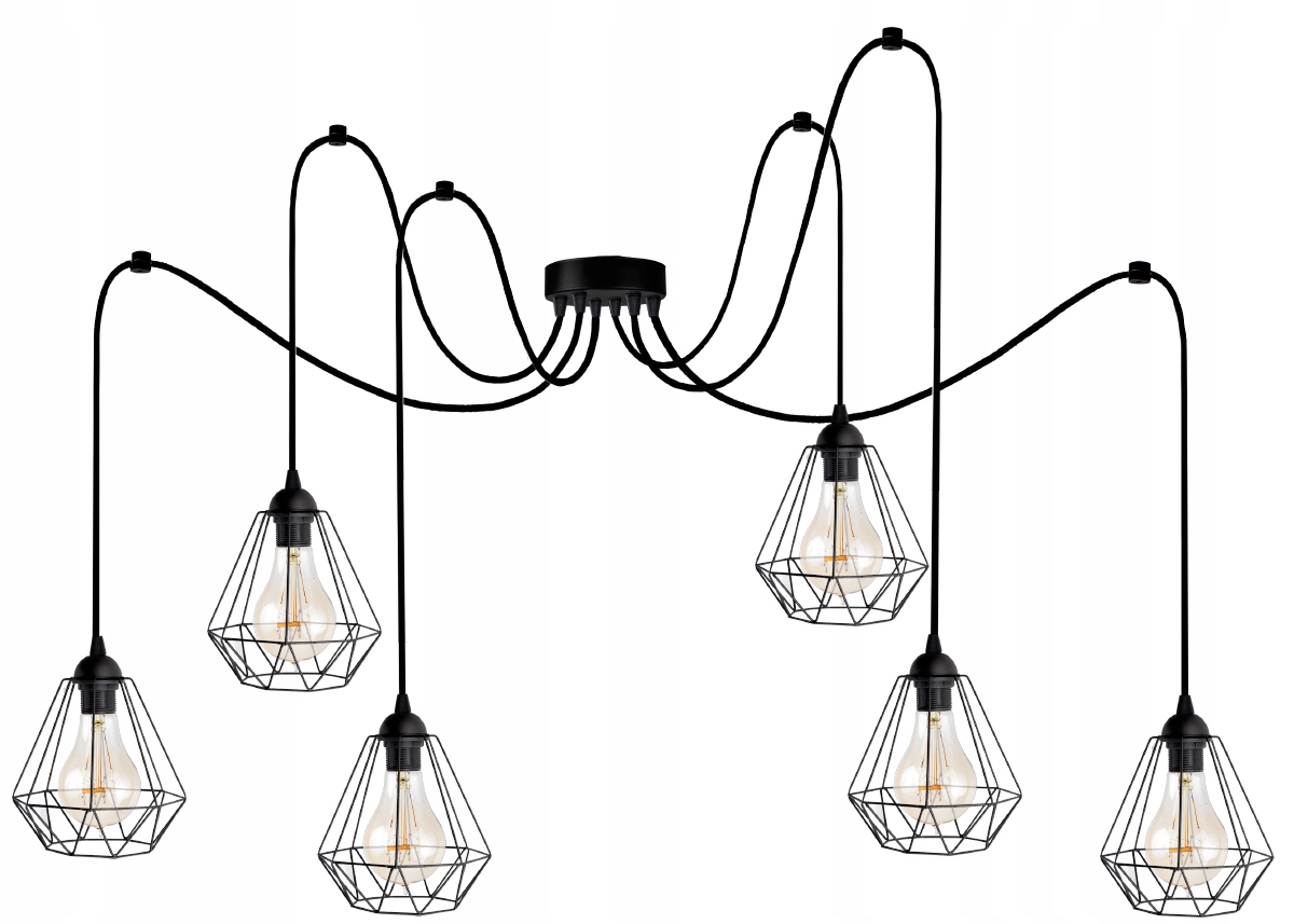 

Wisząca Sufitowa Lampa Żyrandol Diament Pająk 6