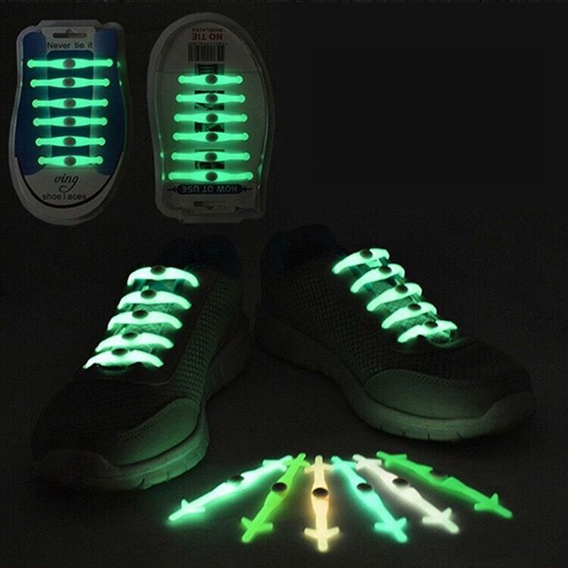 ŚWIECĄCE SZNUROWADŁA SILIKONOWE bez wiązania butów Kod producenta 00