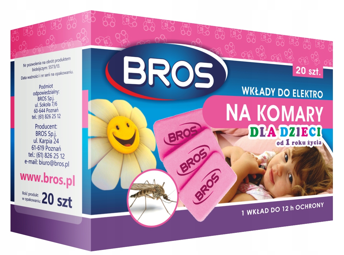 

Bros Wkłady na komary do Elektro dla dzieci 20szt