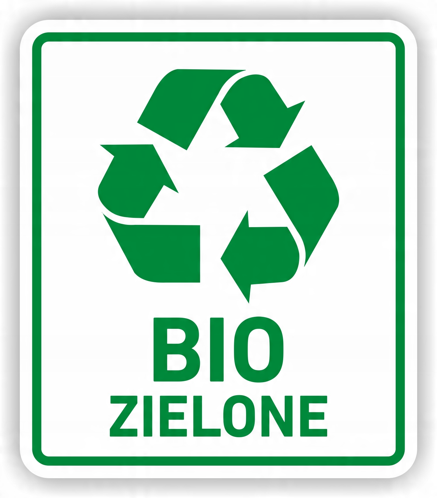 

Bio Zielone Naklejka na kosz śmieci kosze 15 cm