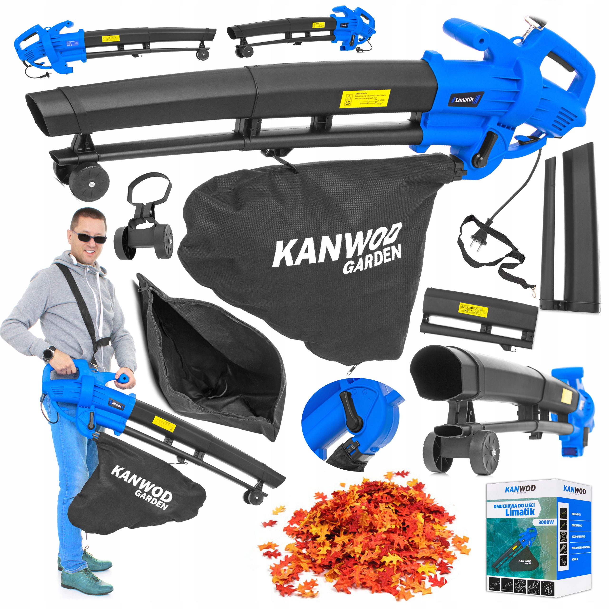 

Dmuchawa Do Liści 3000W Kanwod Odkurzacz Ogrodowy