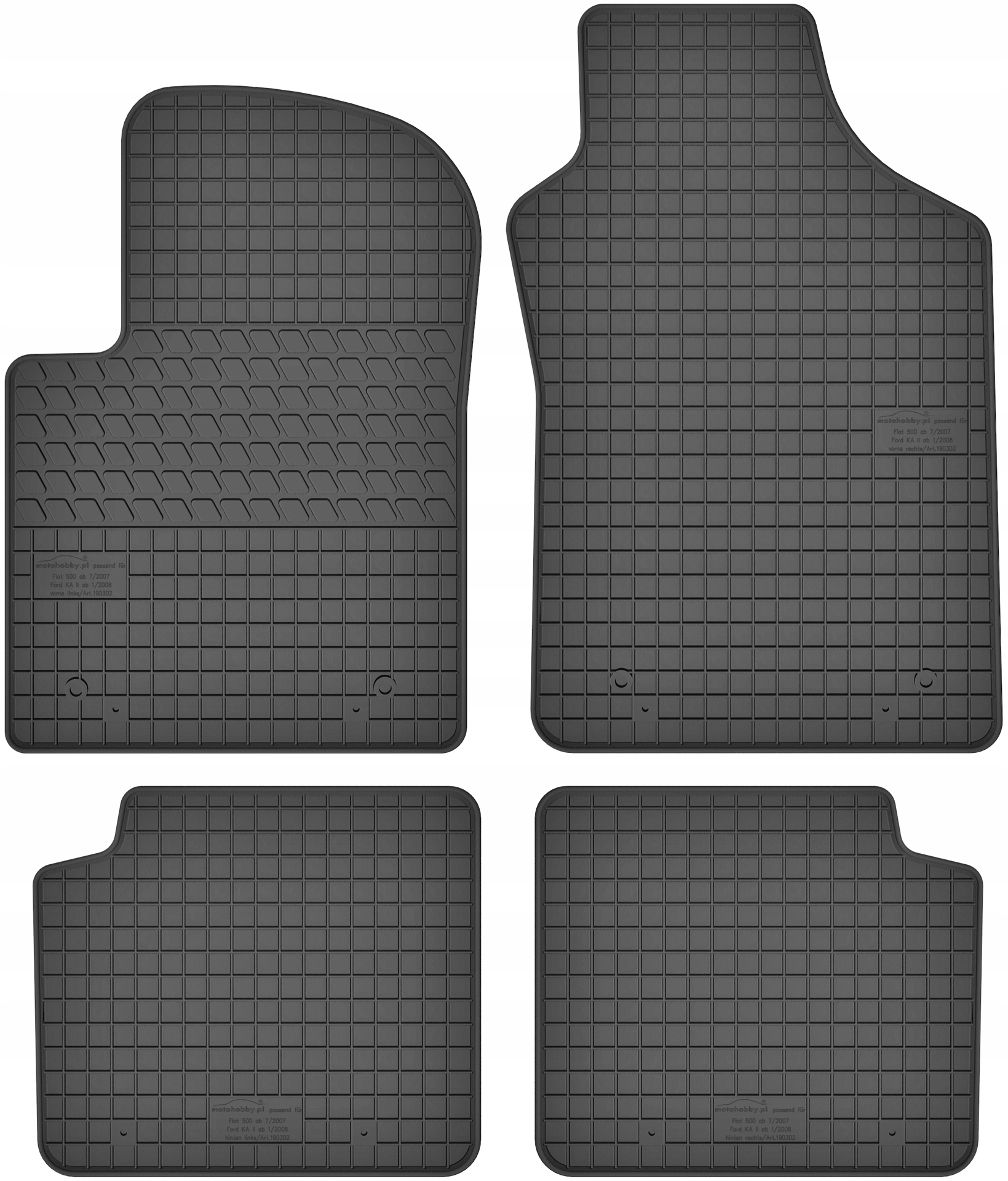 

Dywaniki gumowe dedykowane do Ford Ka 2 II 08-11