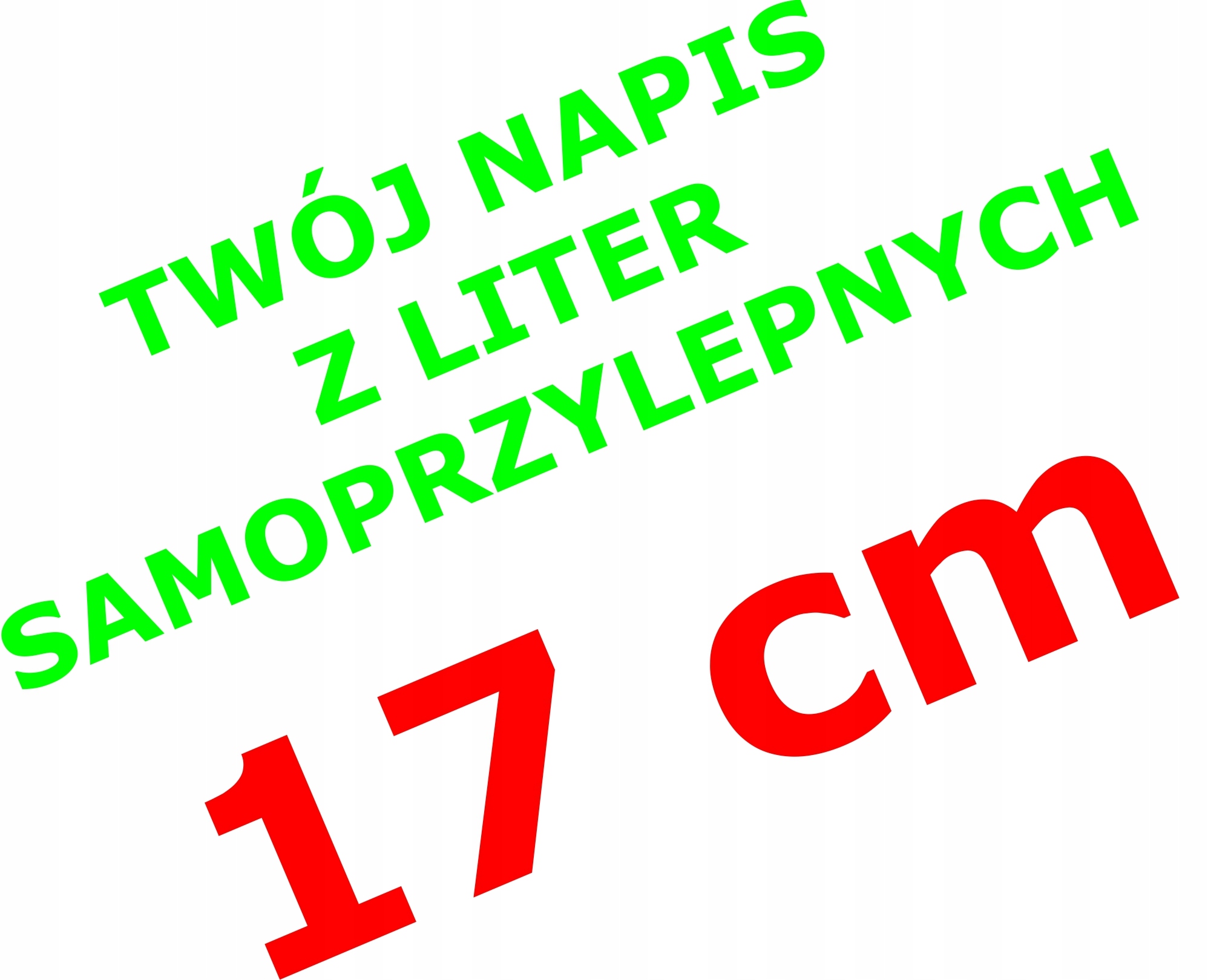 

Litery Cyfry Samoprzylepne Napisy Naklejki 17 CM