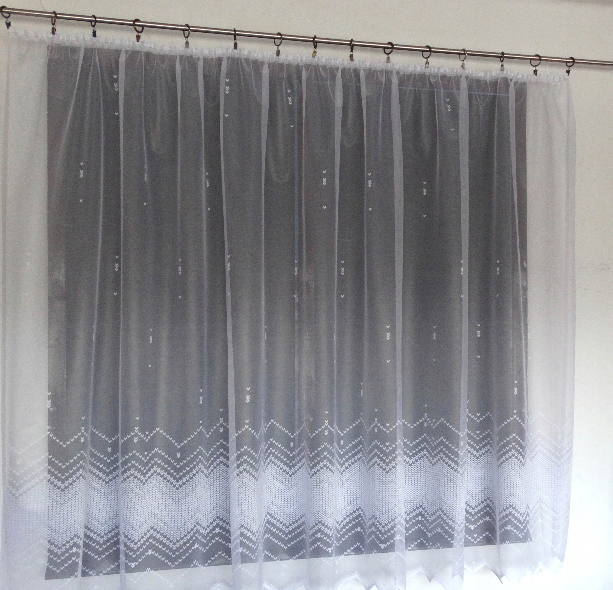 Mg Záclona žakárová páska 618/353 380X160 hotová s páskou G