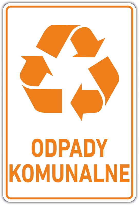 

Komunalne- Naklejka na kosz segregacja śmieci 30cm