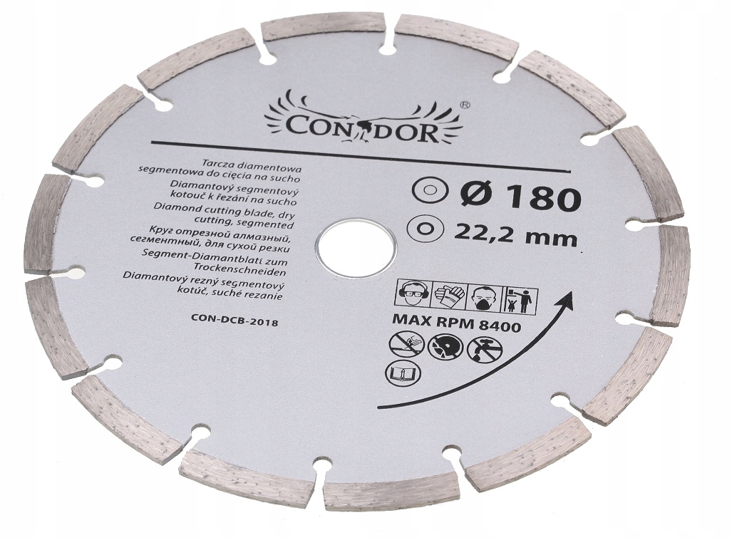 

Tarcza Diamentowa Do Betonu Cegły 180 mm Condor