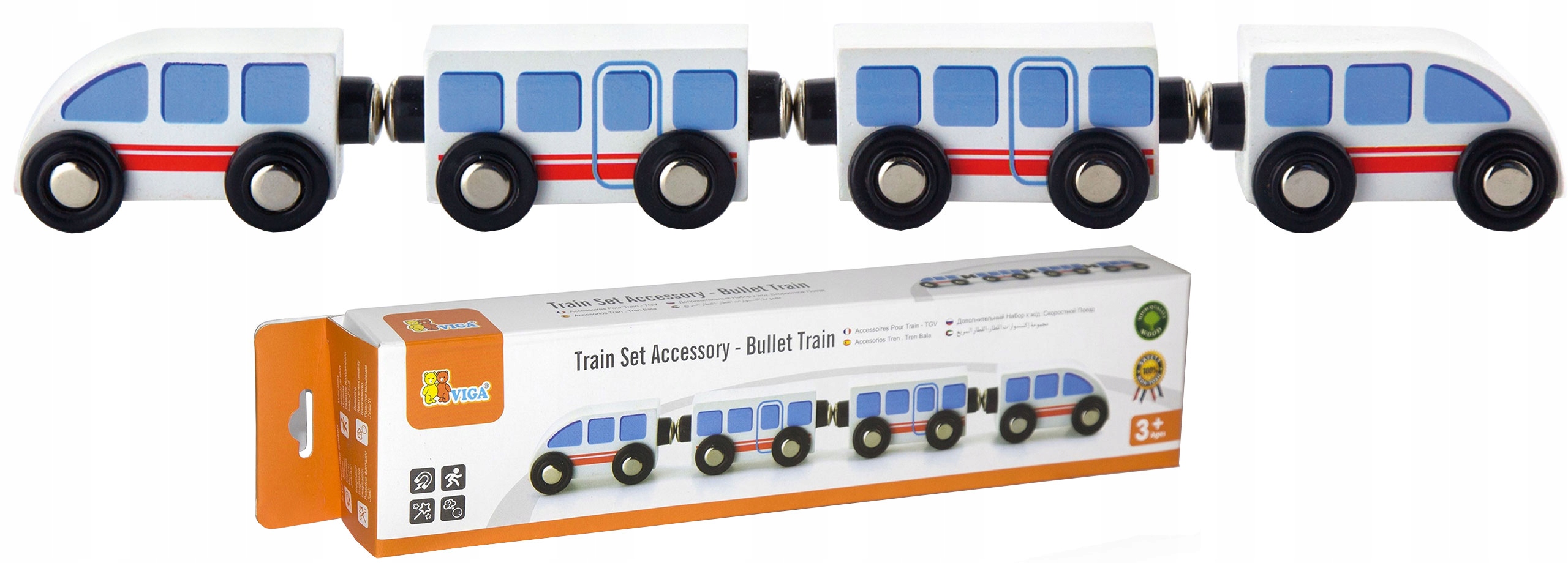 

Viga Drewniane Klocki Magnetyczne Metro Pociąg