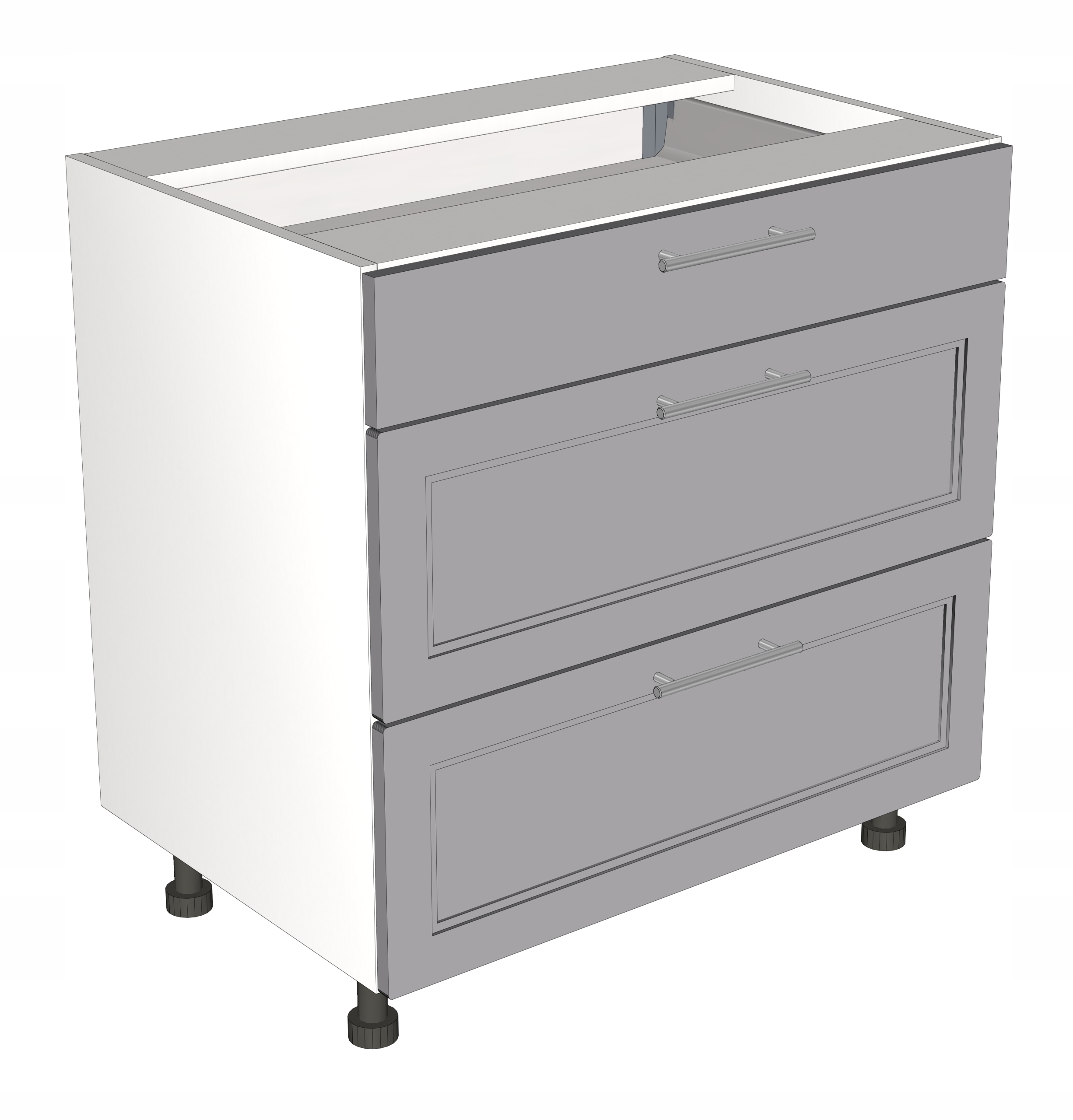 ZESTAW SZAFEK KUCHENNYCH SERENA CIEMNY SZARY MAT Materiał płyta MDF