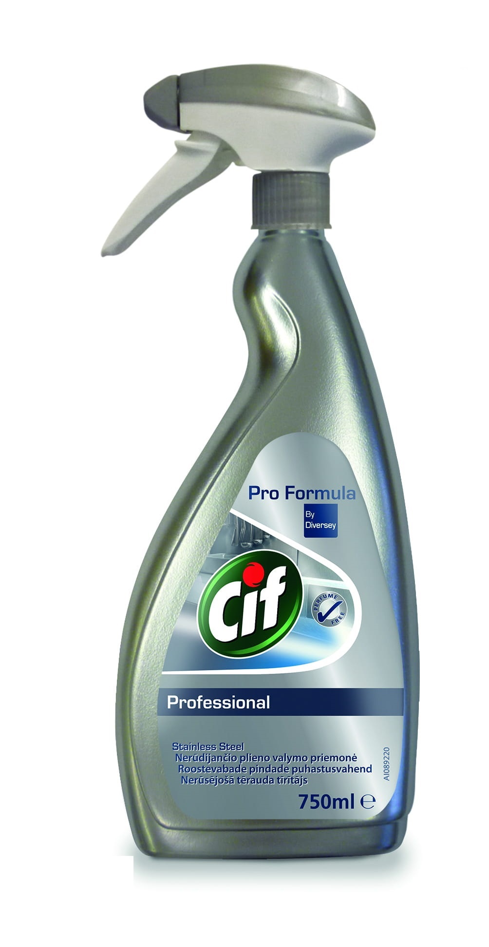 Levně 3X Cif Stainles Steel sprej z nerezové oceli 750 ml