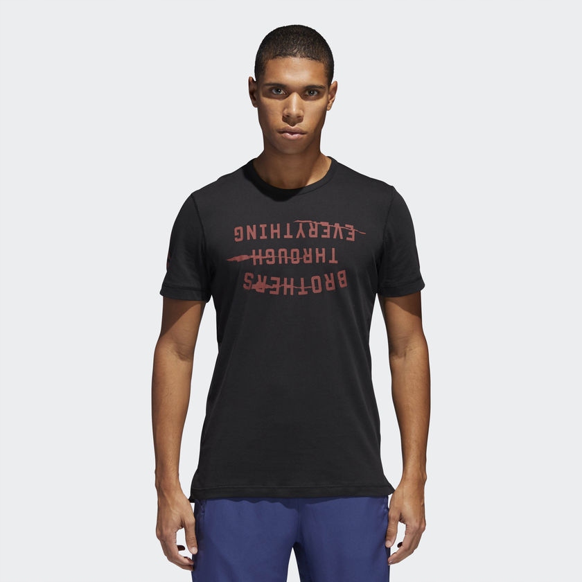 ADIDAS BASKETBALL HARDEN SLOGAN TEE Dekolt okrągły