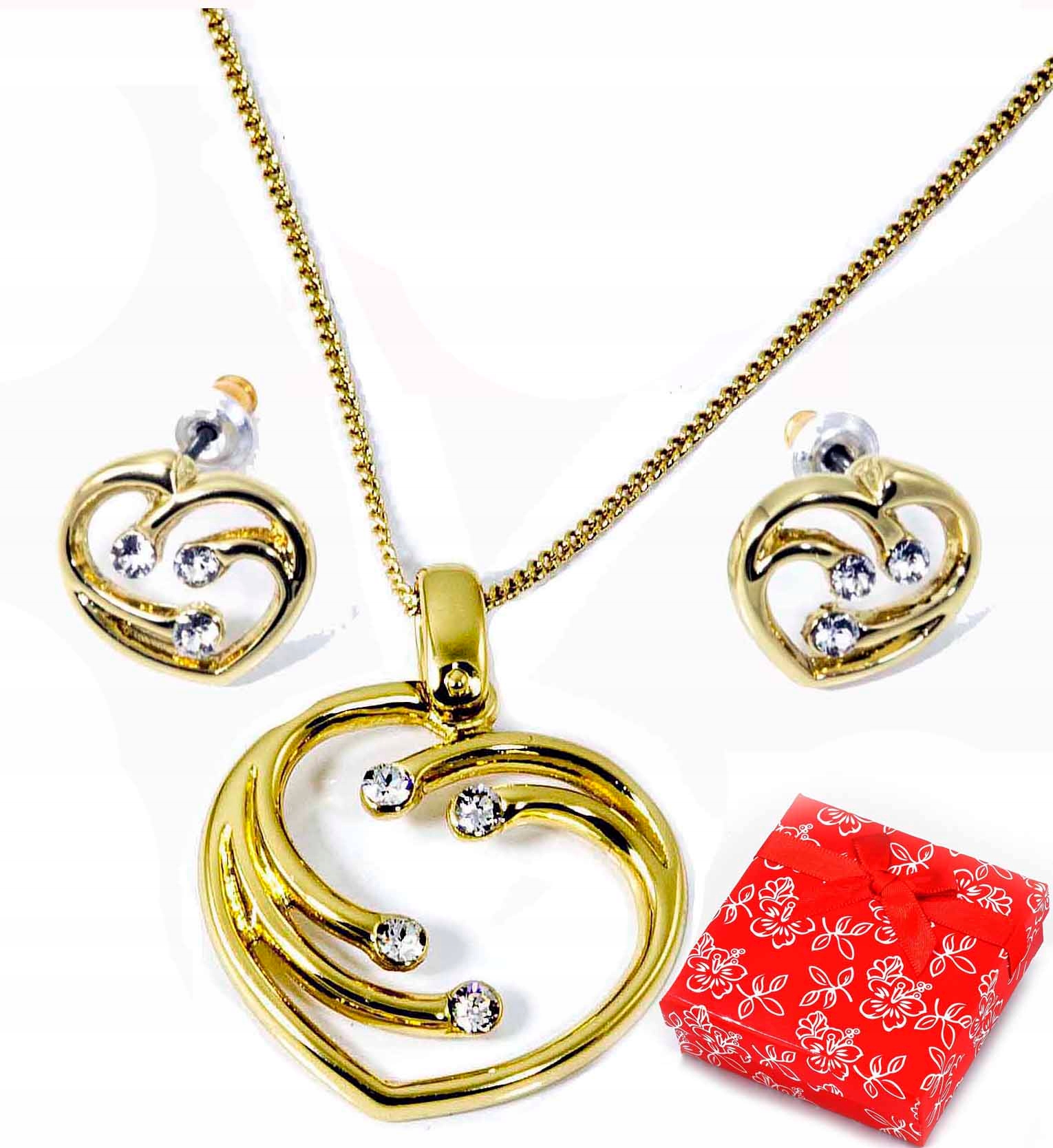

Złoty Łańcuszek Swarovski Sebrny Colibra Komplet
