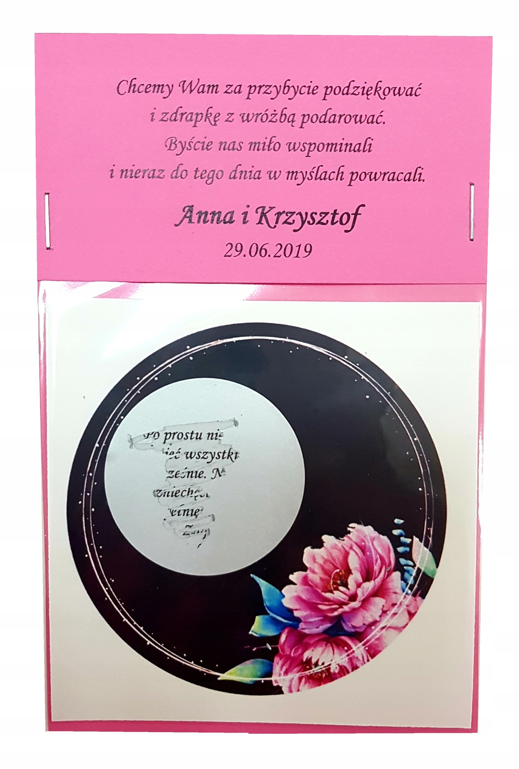 

Zdrapki z wróżbą Nowość upominki dla gości prezent