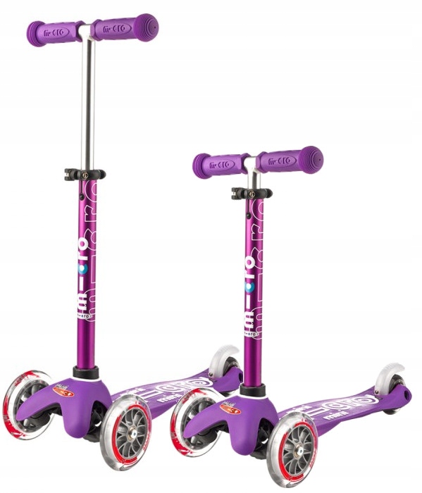 MINI MICRO DELUXE LED HULAJNOGA TRÓJKOŁOWA ŚWIECI Rama Metalowa