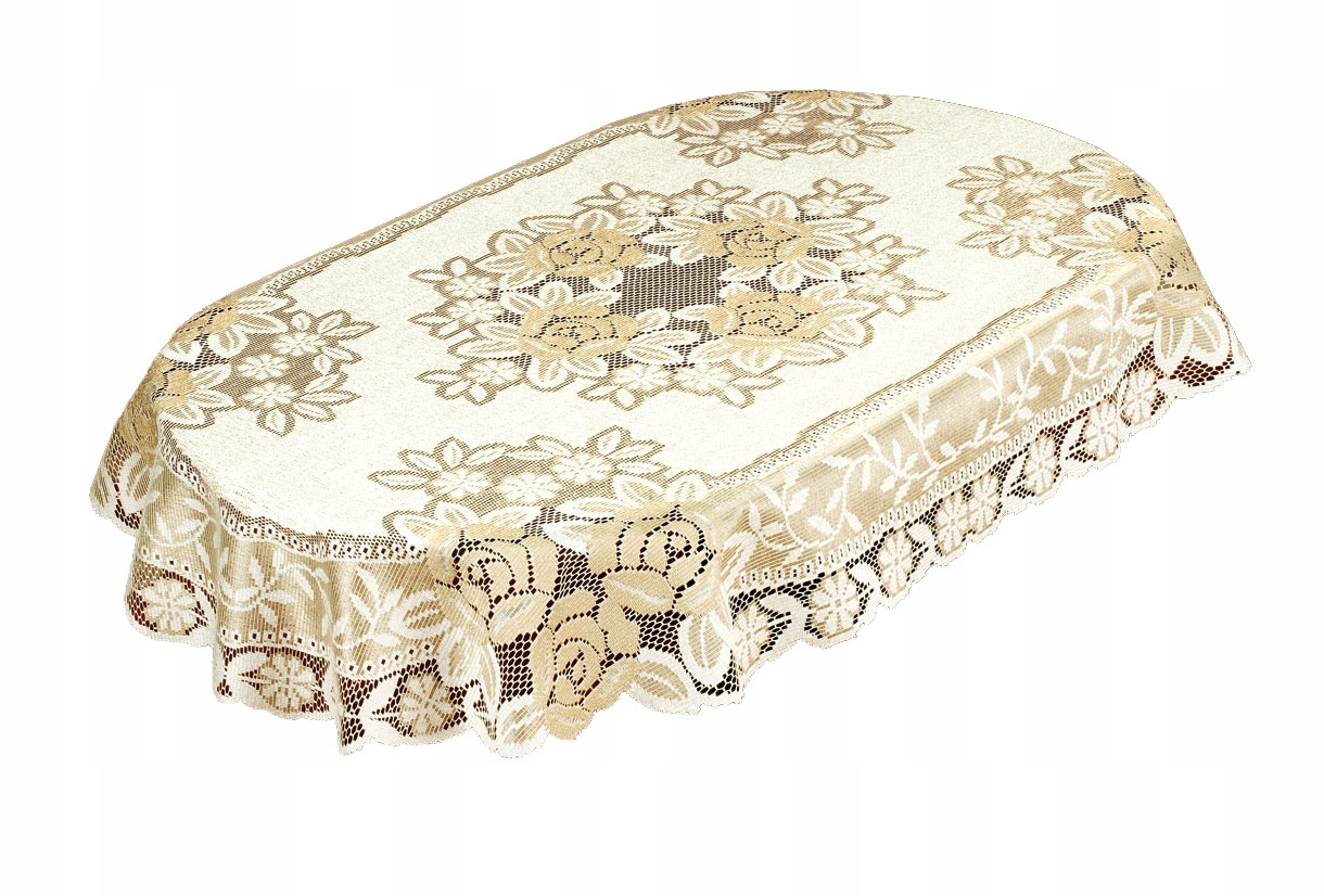 

Obrus Żakardowy Kremowy Owalny 100x150 54111
