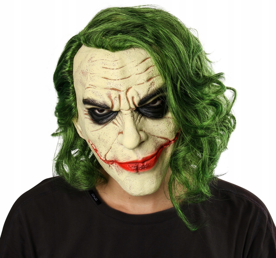Przebranie MASKA JOKER Batman LATEX KLAUN CLOWN Rozmiar uniwersalny