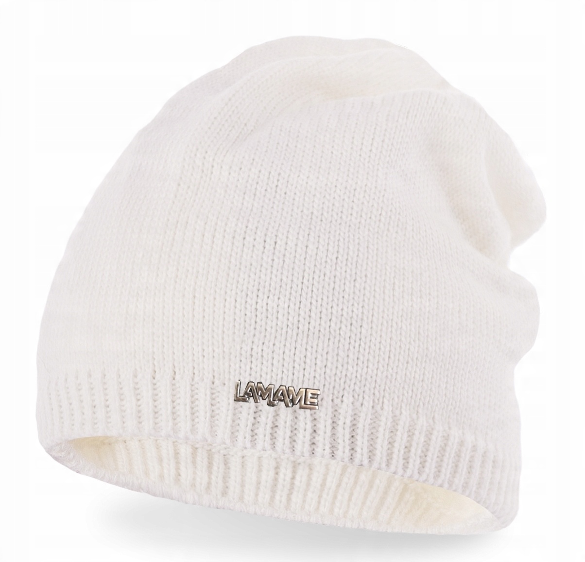 

Polska gładka Czapka damska beanie krasnal Krem P2