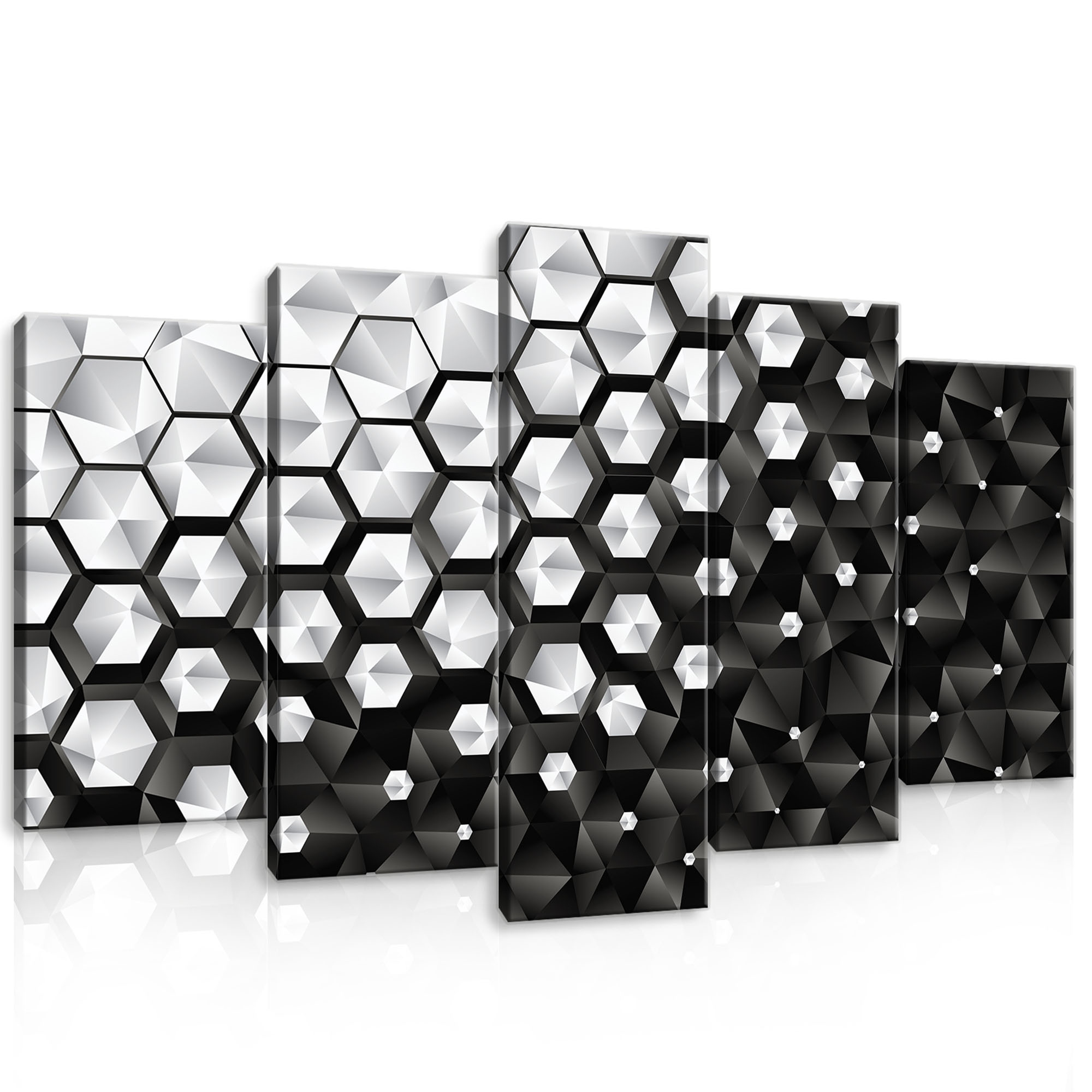 

Obraz tryptyk figury geometria do salonu 3D 100x60