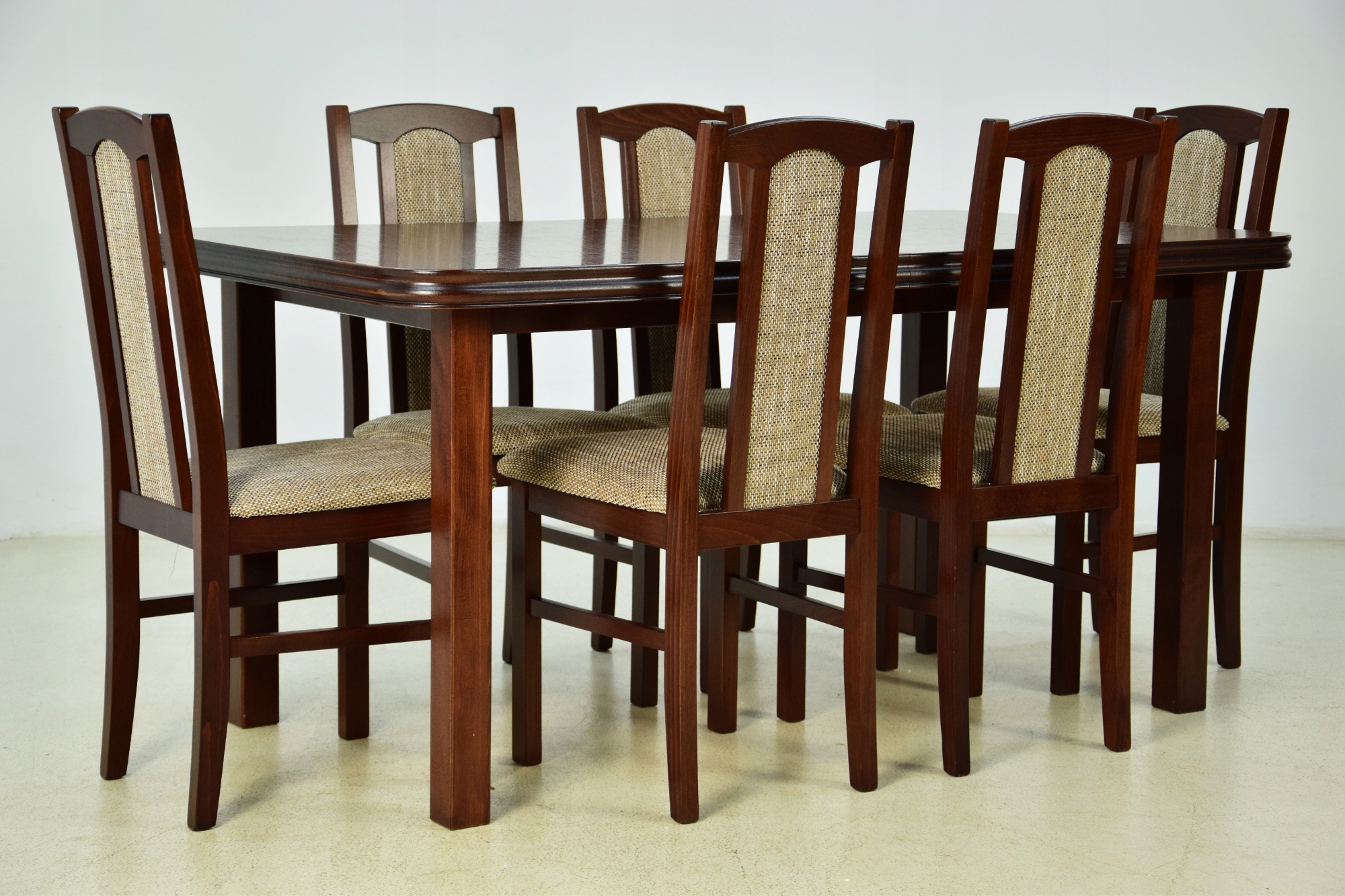 6 krzeseł i stół rozsuwany 200cm BLAT FORNIROWANY Kolor blatu orzech