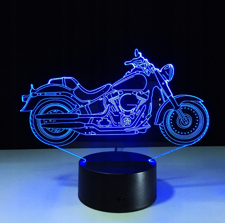 CHOPPER MOTOR MOTOCYKL Lampka Nocna 3D LED + PILOT Kod producenta HLO_34