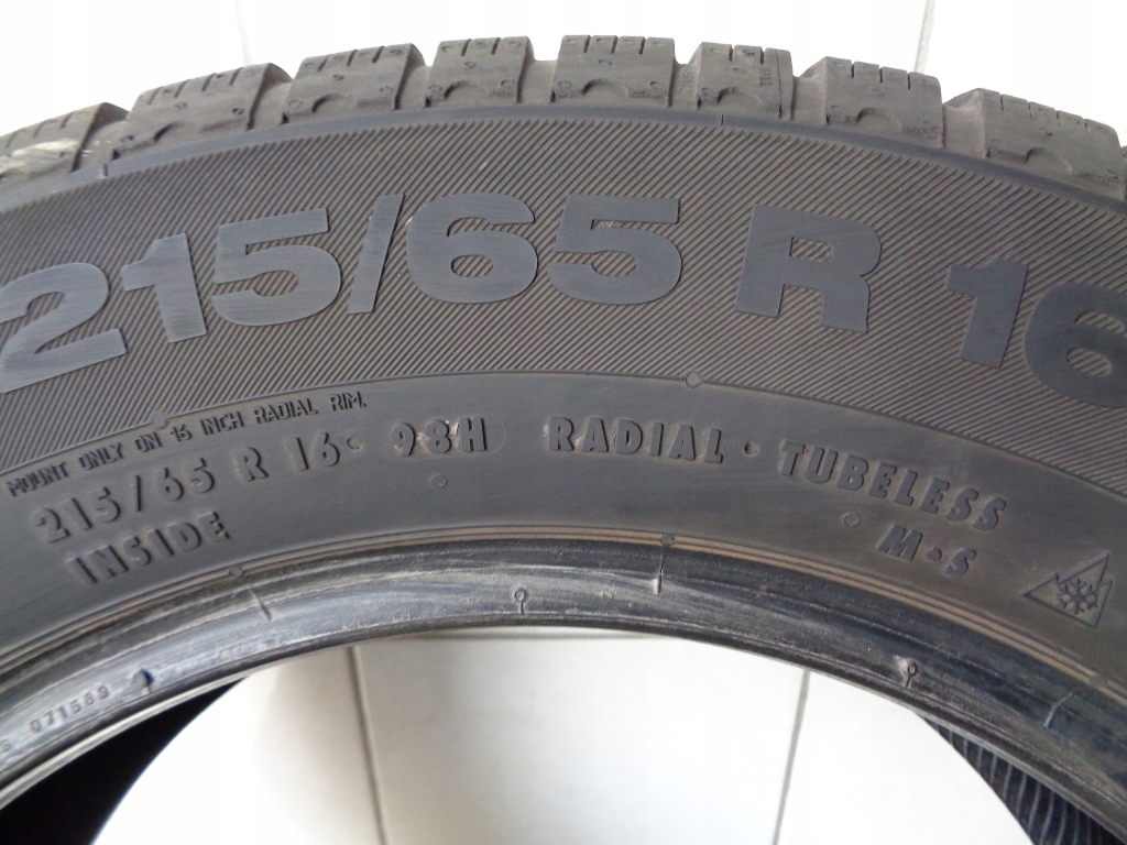 4x Zimowe CONTINENTAL CROSS Contact 215/65R16 98H 6,5mm Hałas zewnętrzny 72 dB