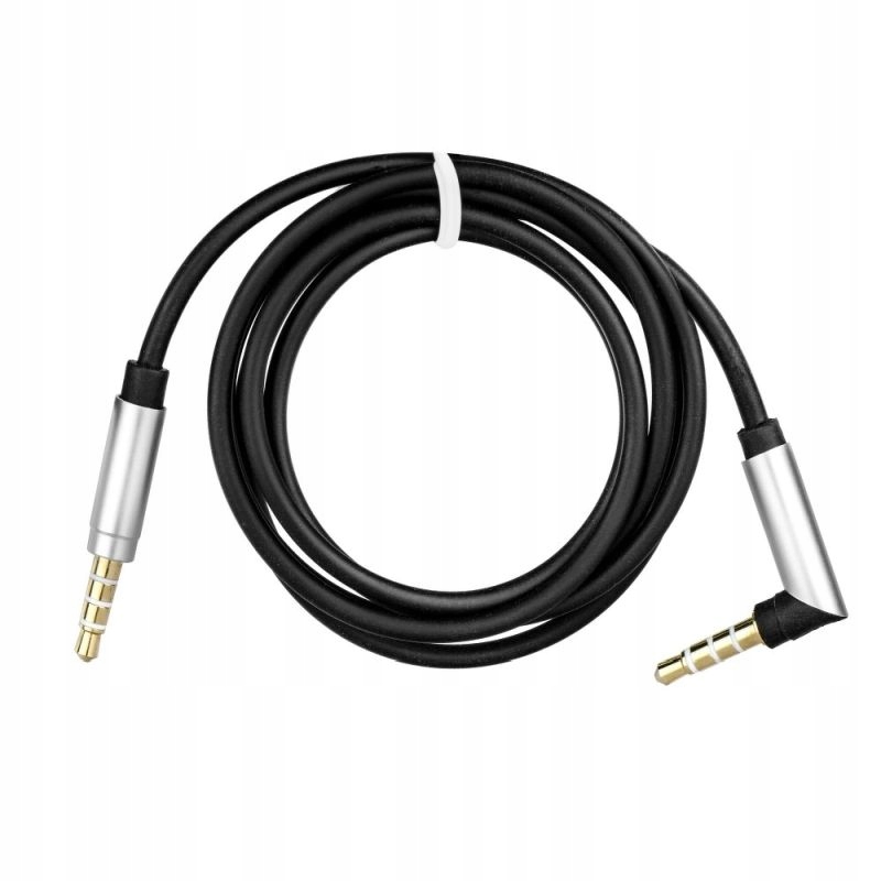 

Kabel Kątowy Aux Mini Jack 3,5mm 1M Audio 4 Pin