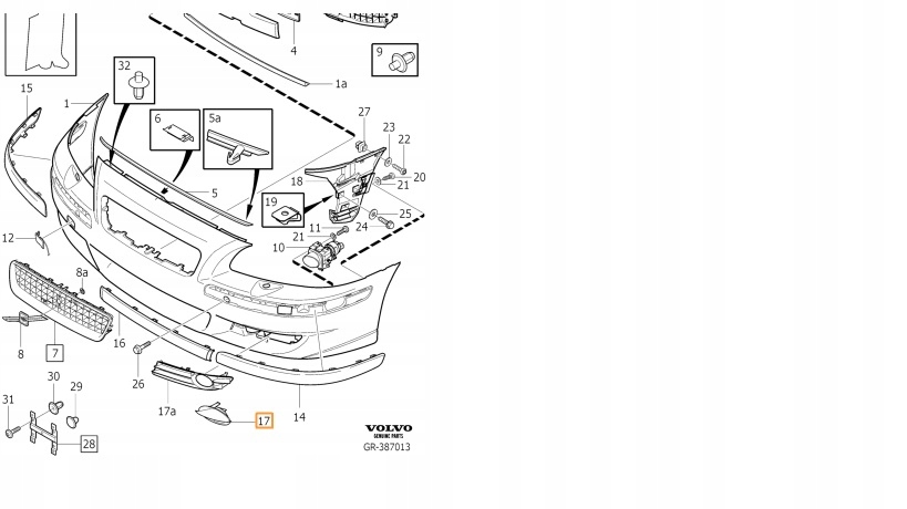ZASLEPKA HALOGENU PRAWA ORYGINAL VOLVO S60 Part manufacturer Volvo OE