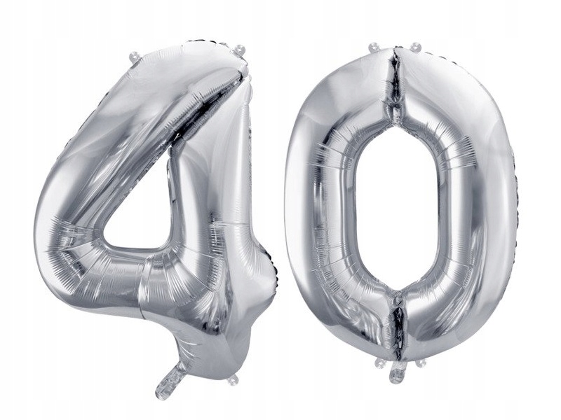 

Balony 40 na Urodziny aż 86cm Srebrne FB1M-40-018