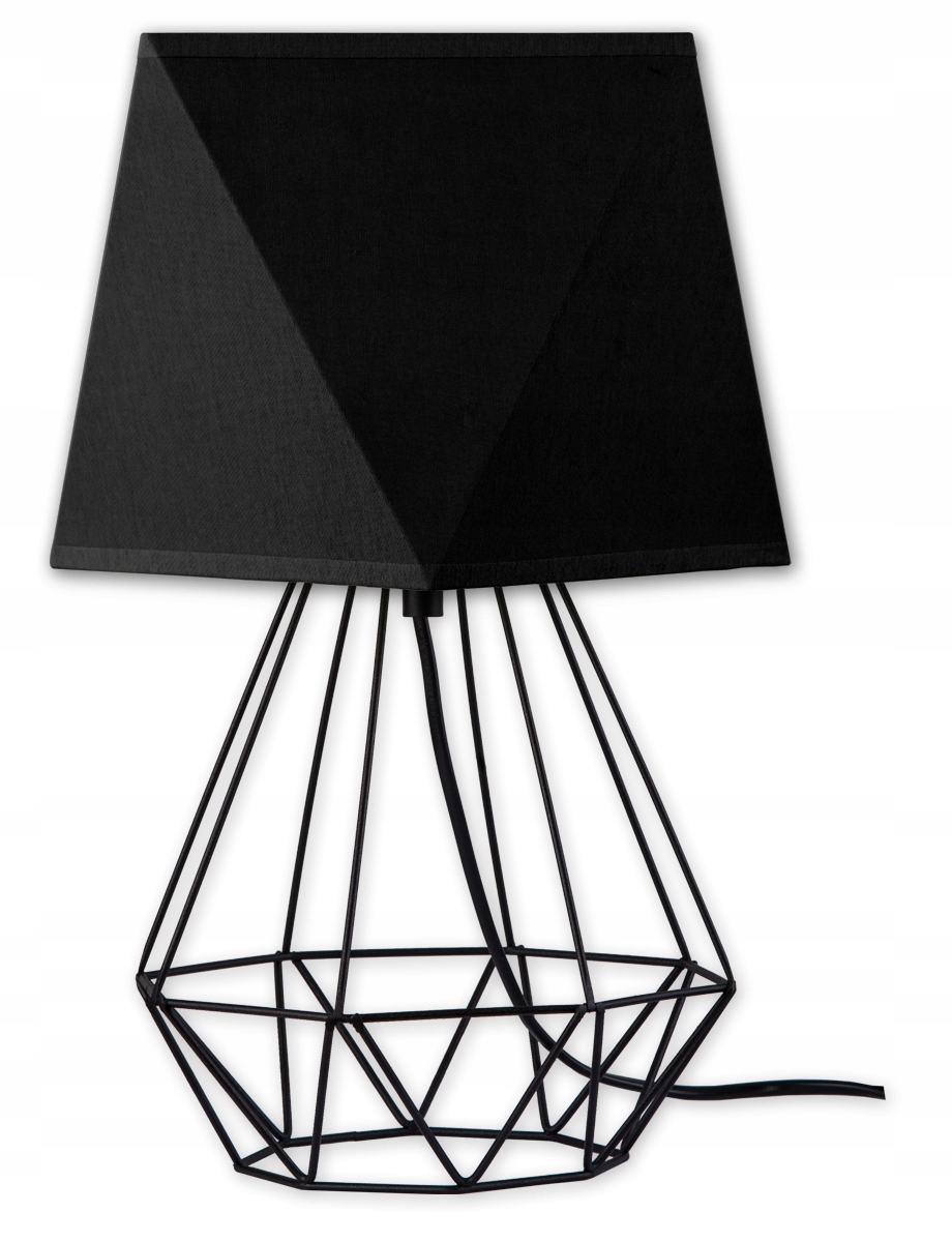 

Lampka Nocna Biurkowa Druciana Abażur Diament Loft