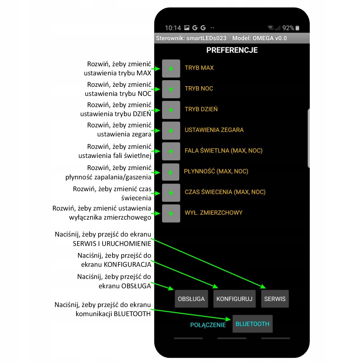 Sterownik schodowy 24 LED smartLEDs Omega-Exclusive Aplikacja Sonda Zegar Rodzaj sterownik