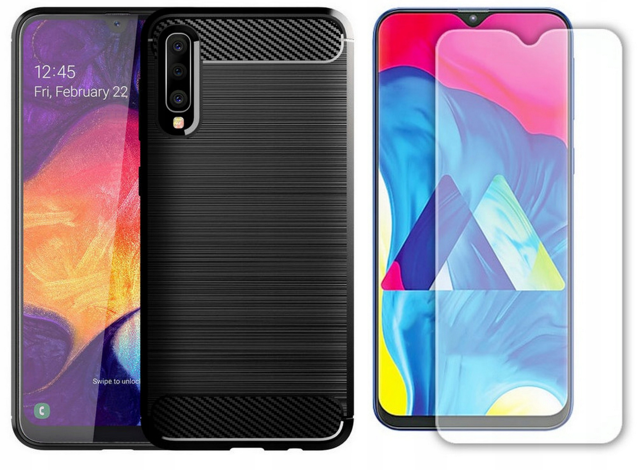 

Samsung Galaxy A50 Obudowa Pancerna Carbon + Szkło