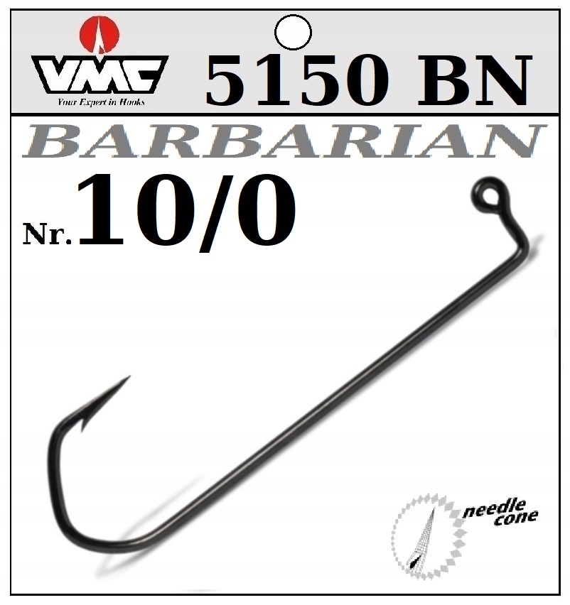 20 x Jig Hak VMC 5150 Bn Č. 10/0 odlévání hlaviček