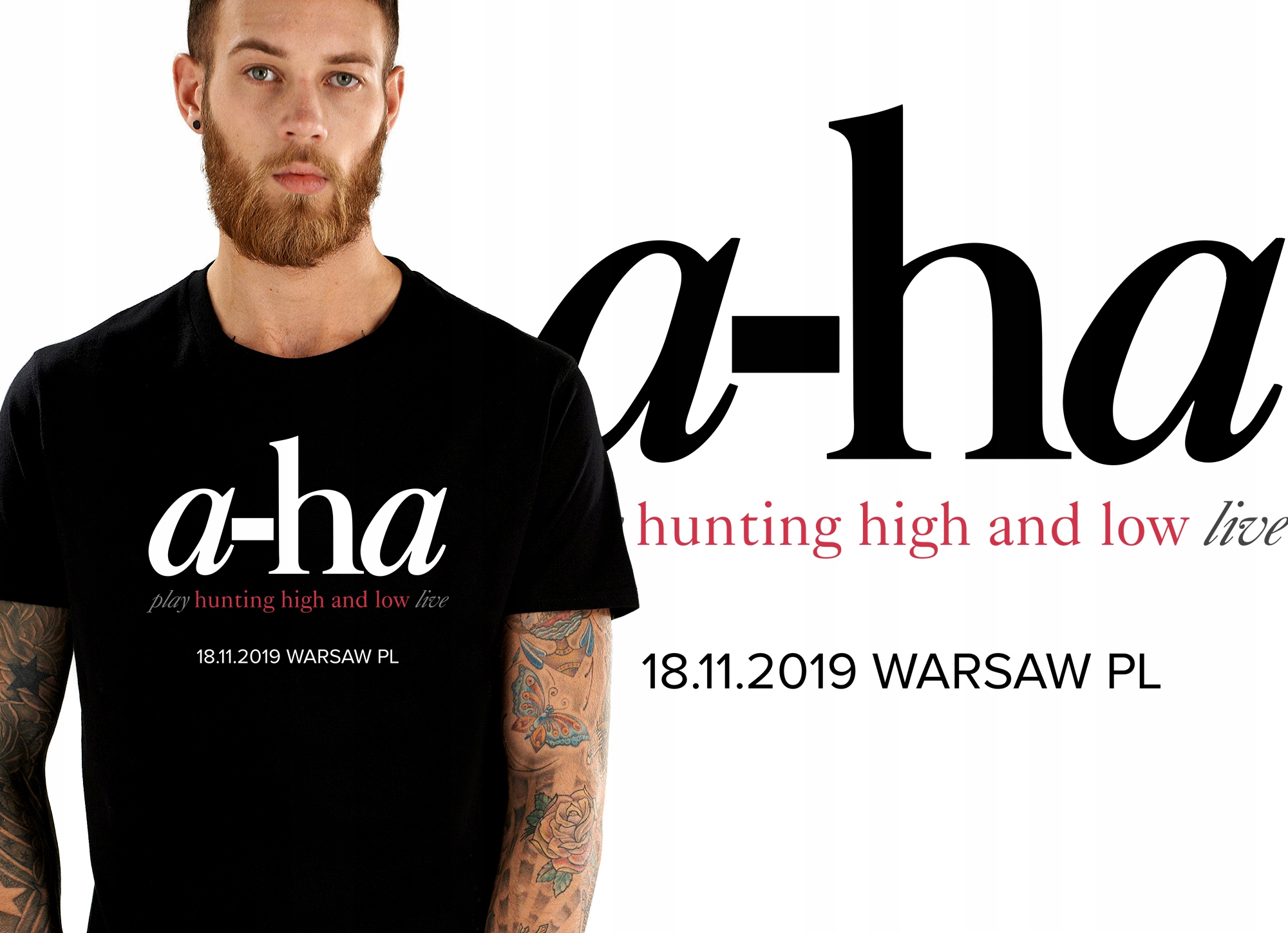 

A-ha Aha Tour 2019 Koncert Wawa Koszulka Męska XXL