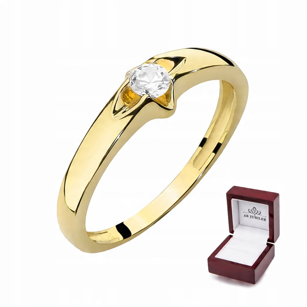 

Złoty Pierścionek 585 Zaręczynowy Brylant 0,12ct