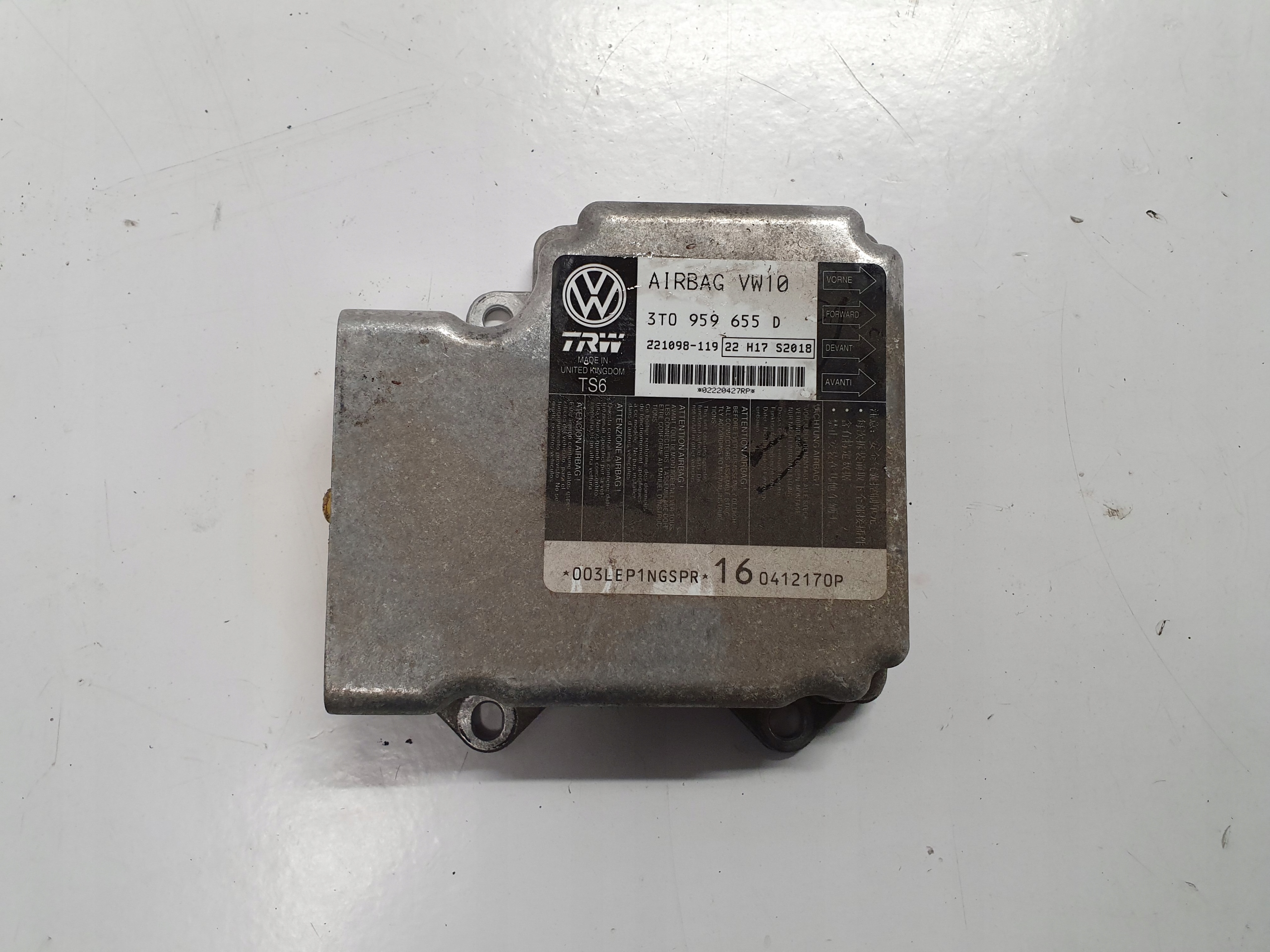 SKODA SUPERB II MODUŁ SENSOR AIRBAG 3T0959655D