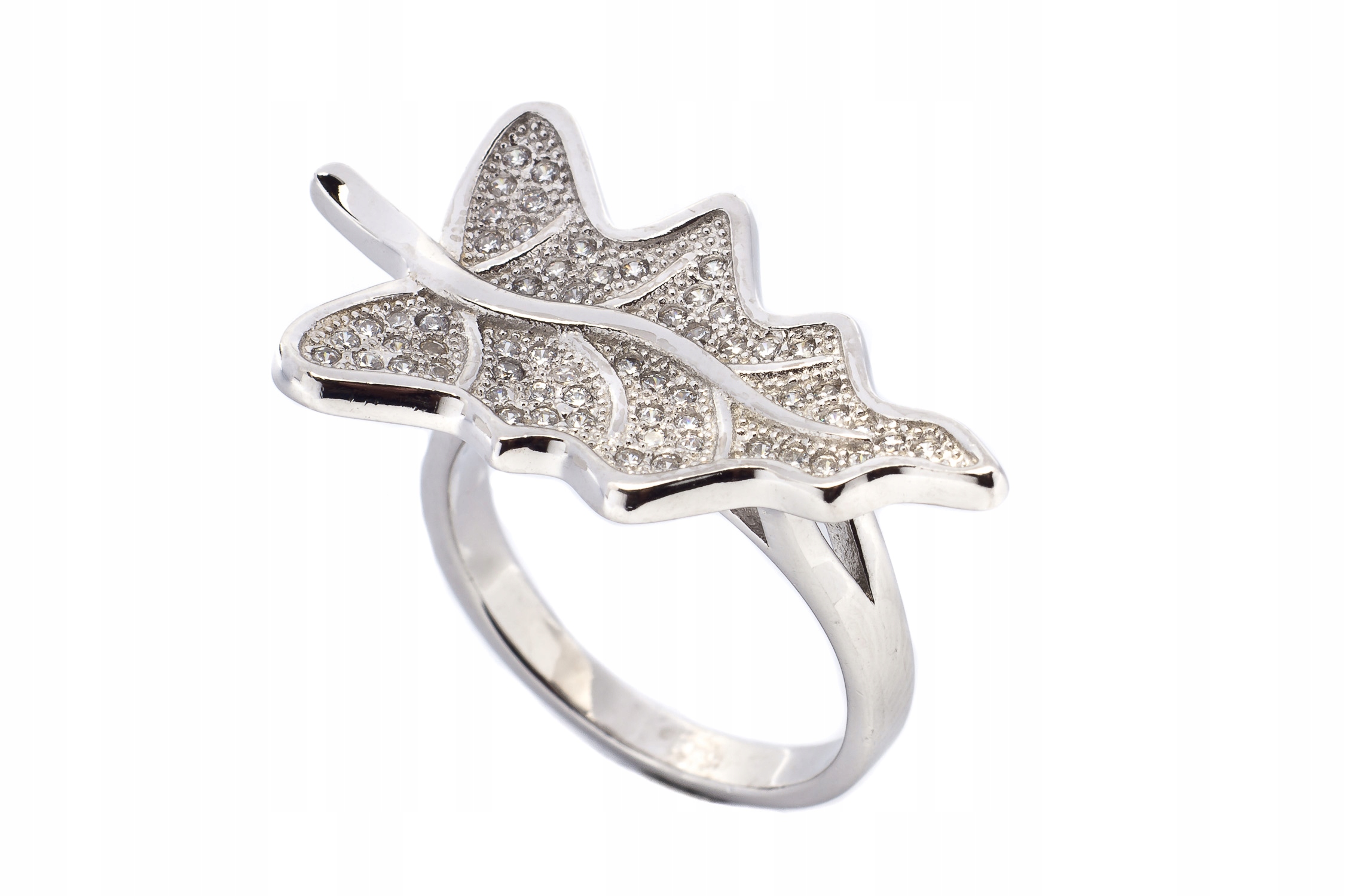 Stříbrný Prstýnek S Zirkony Vel