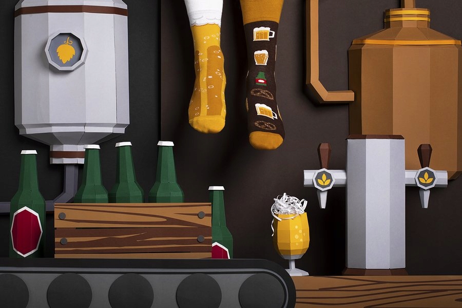 Stopki Skarpety MANY MORNINGS Craft Beer Low 43-46 Marka Many Mornings