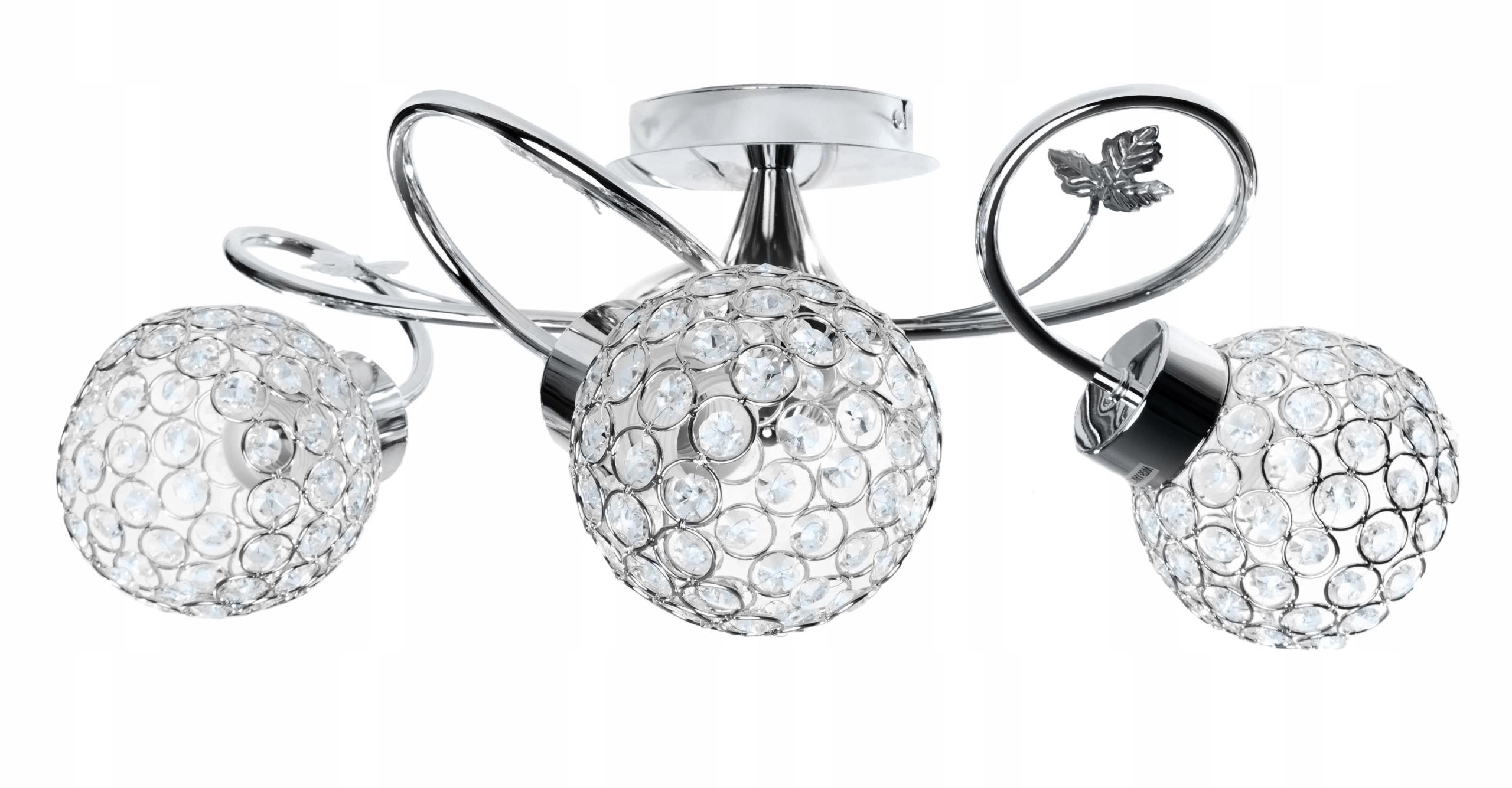 Lampa Wisząca Zyrandol Chrom Kryształ Nowoczesna